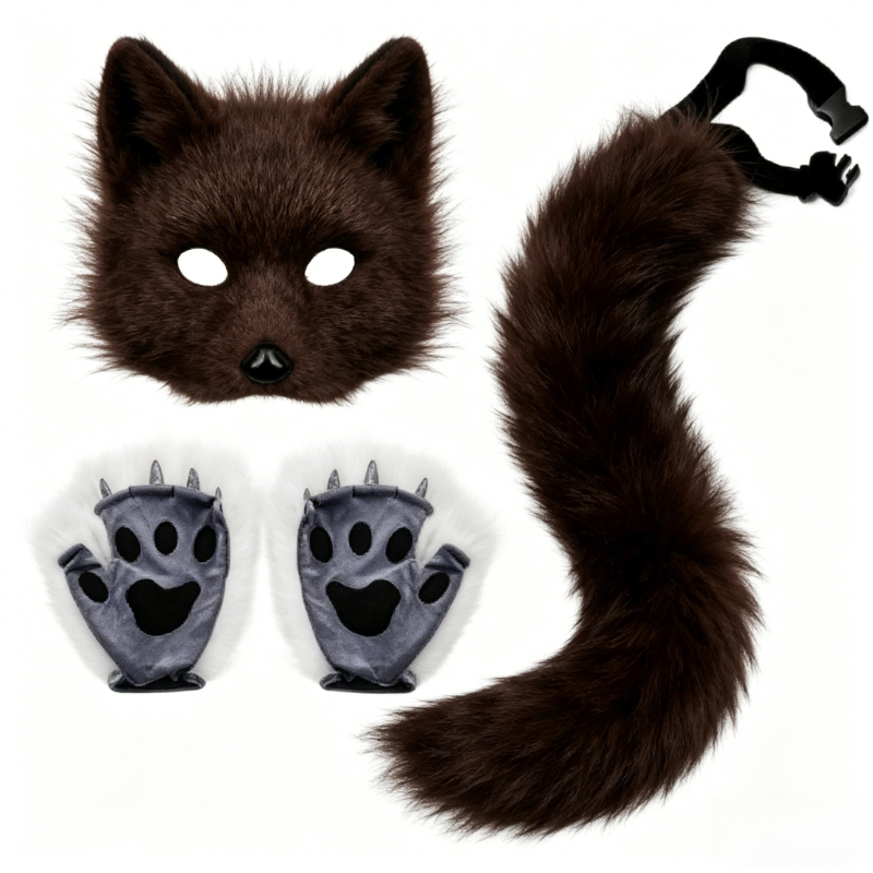 Cat Claw Bark - Furry Cat Ears Mask Tail &
