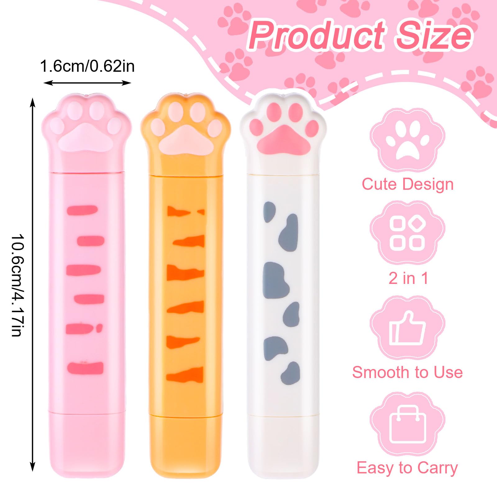 1/3 Pcs White Out Double Faced - Cat Claw Bark ulasan dan harga