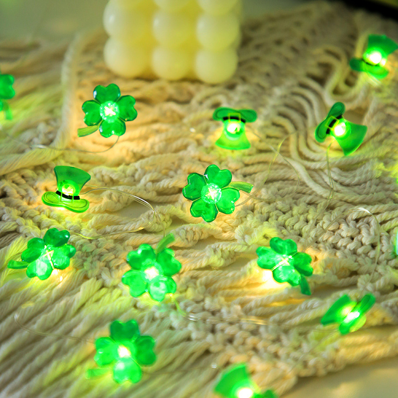 1m St. Patrick's Day LED Light - Red Clover Flower ulasan dan harga