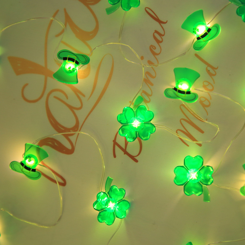 1m St. Patrick's Day LED Light - Red Clover Flower ulasan dan harga