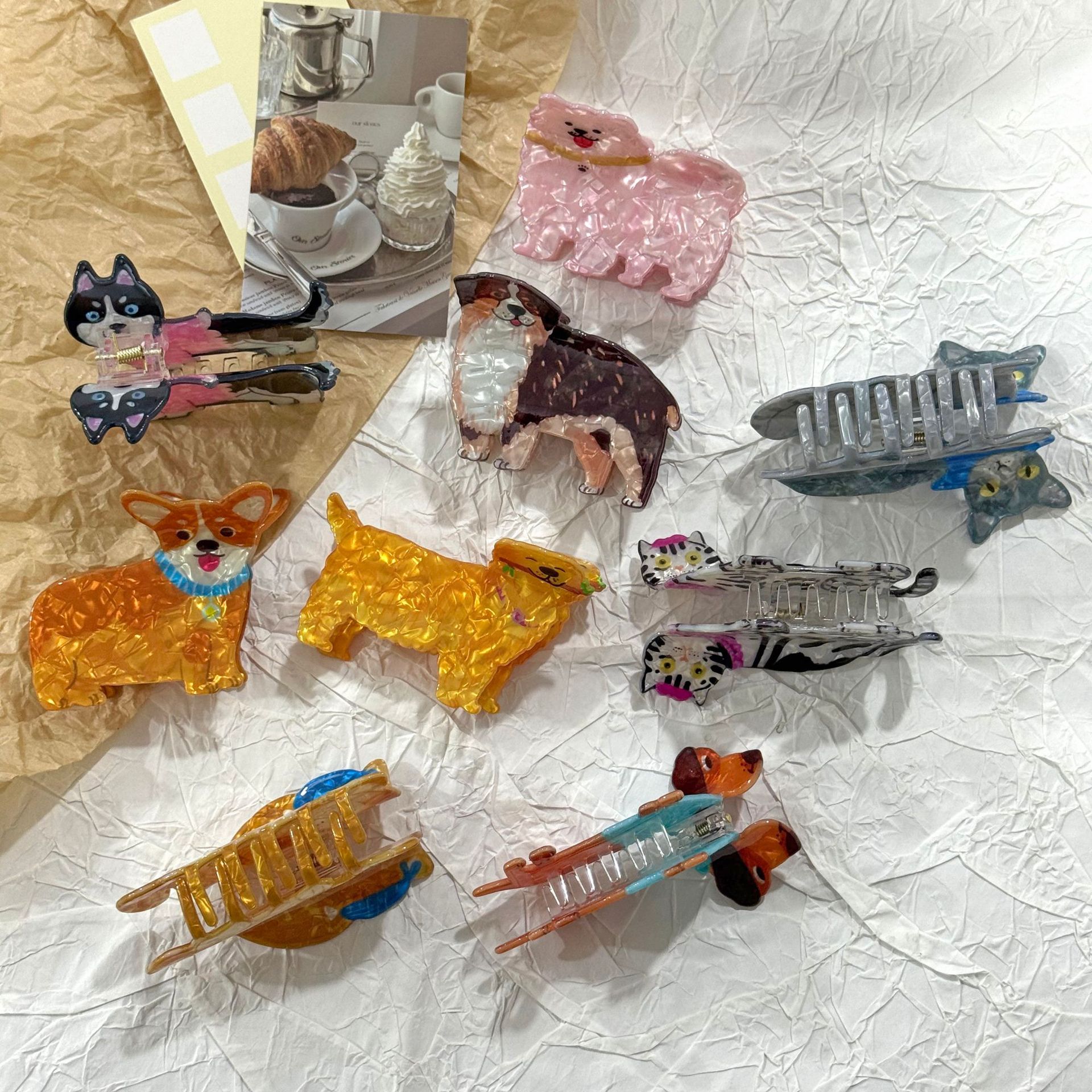 Cute Cartoon Acrylic Dog Cat S - Cat Claw Bark ulasan dan harga