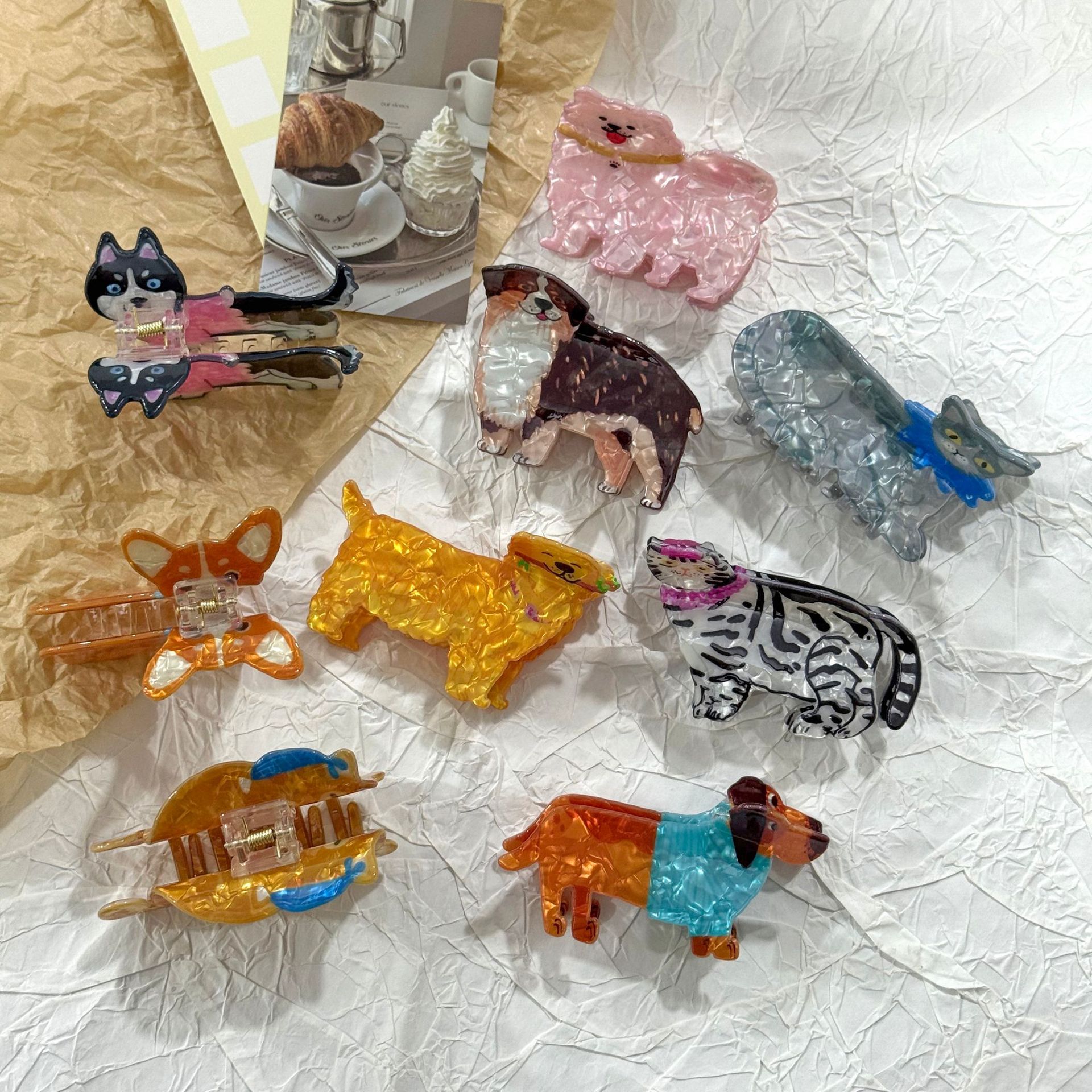Cute Cartoon Acrylic Dog Cat S - Cat Claw Bark ulasan dan harga