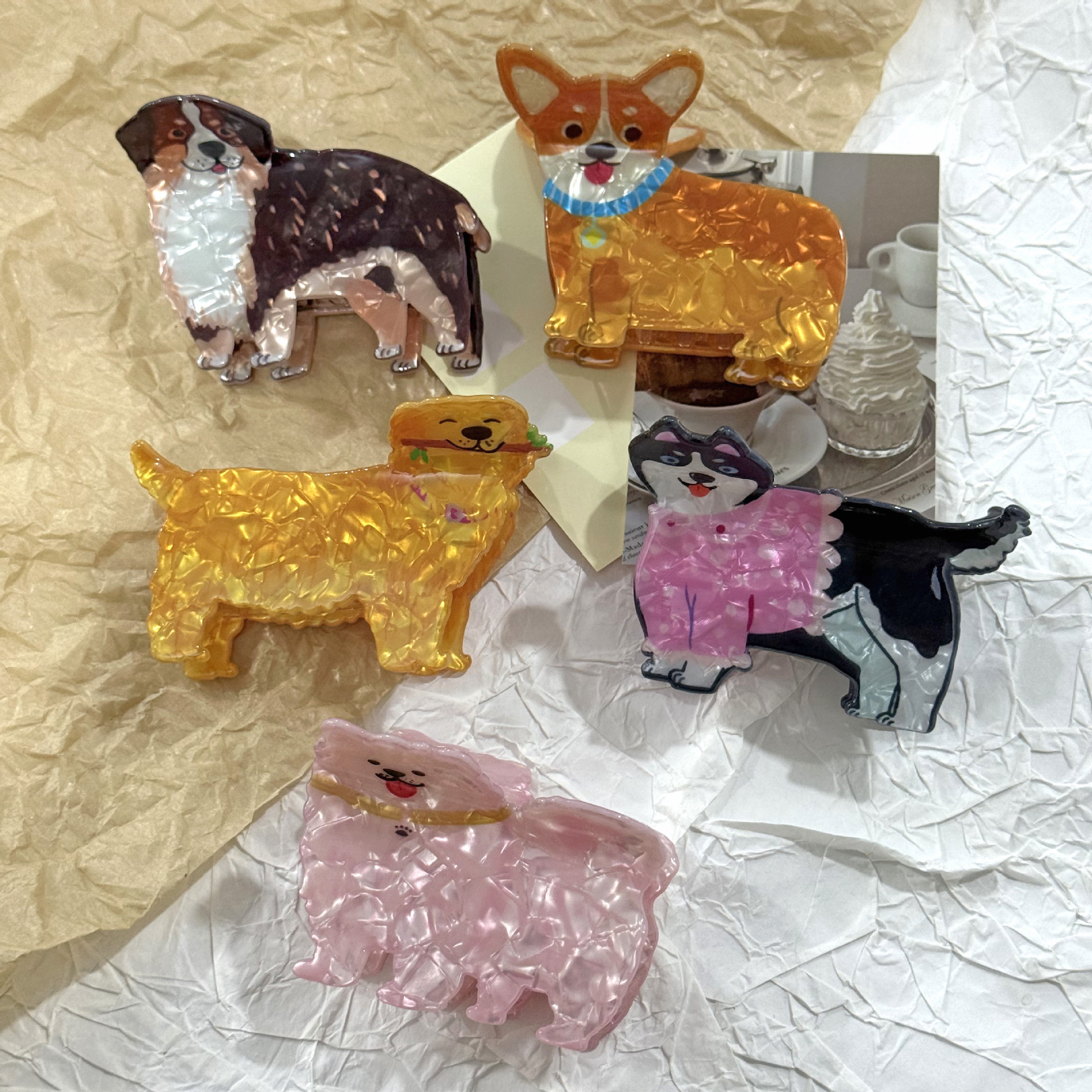 Cute Cartoon Acrylic Dog Cat S - Cat Claw Bark ulasan dan harga