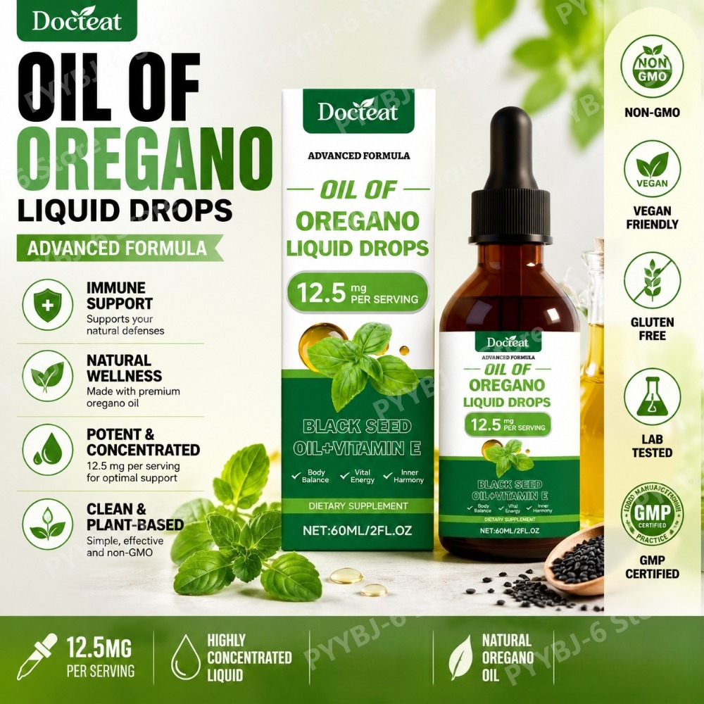 Oregano Oil Liquid Drops 60ml  - Herbal Wellness ulasan dan harga