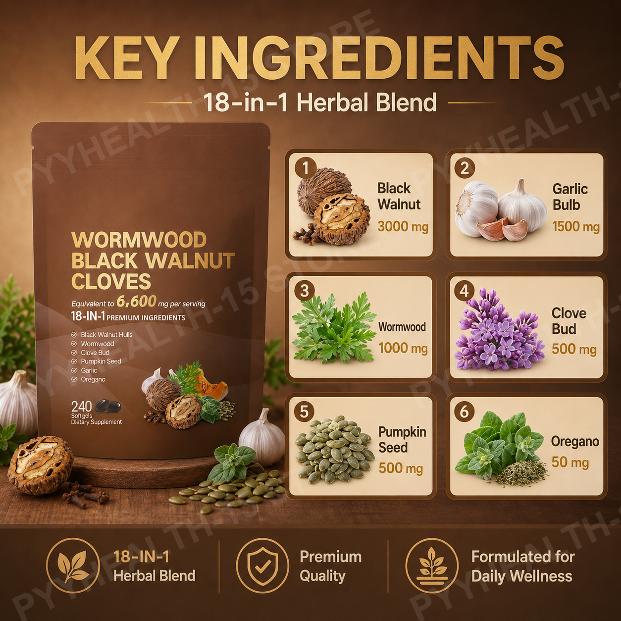 18-in-1 Wormwood Black Walnut  - Herbal Wellness ulasan dan harga